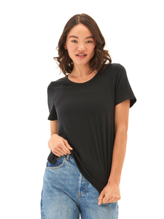 Briona Tencel Jersey Ruched Side Tee