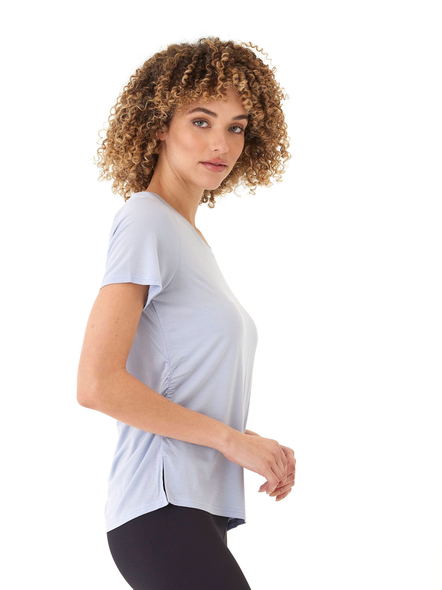 Briona Tencel Jersey Ruched Side Tee