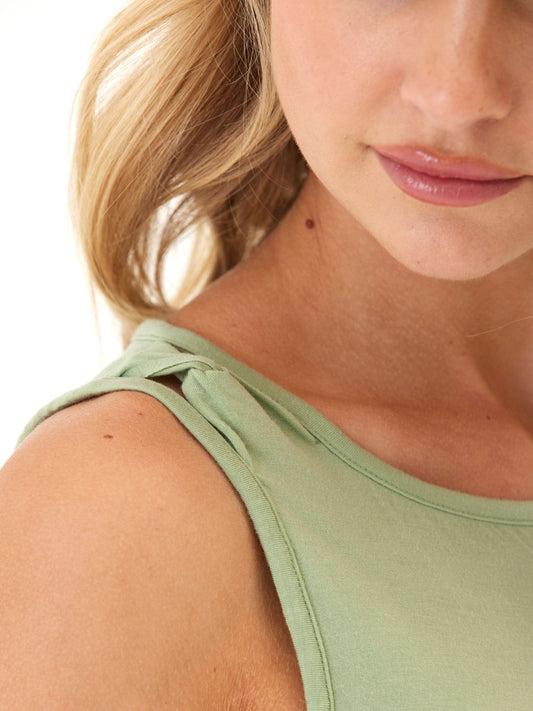 Desirae Tencel Jersey Twist Shoulder Tank