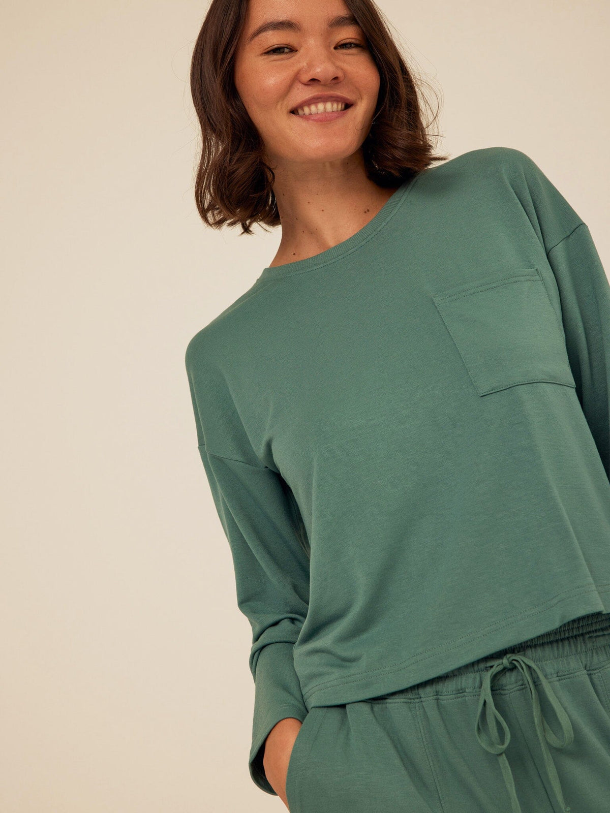 Shaina Modal Terry Pocket Long Sleeve