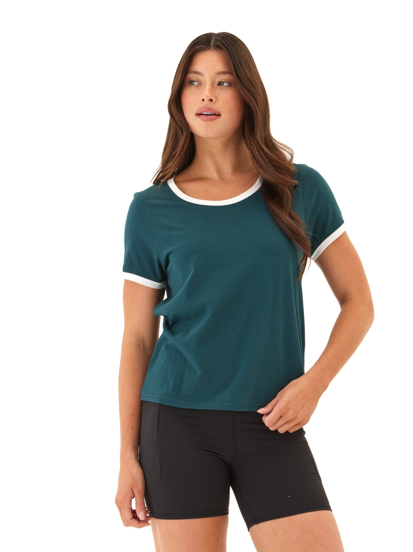 Kylah Comfort Jersey Ringer Tee