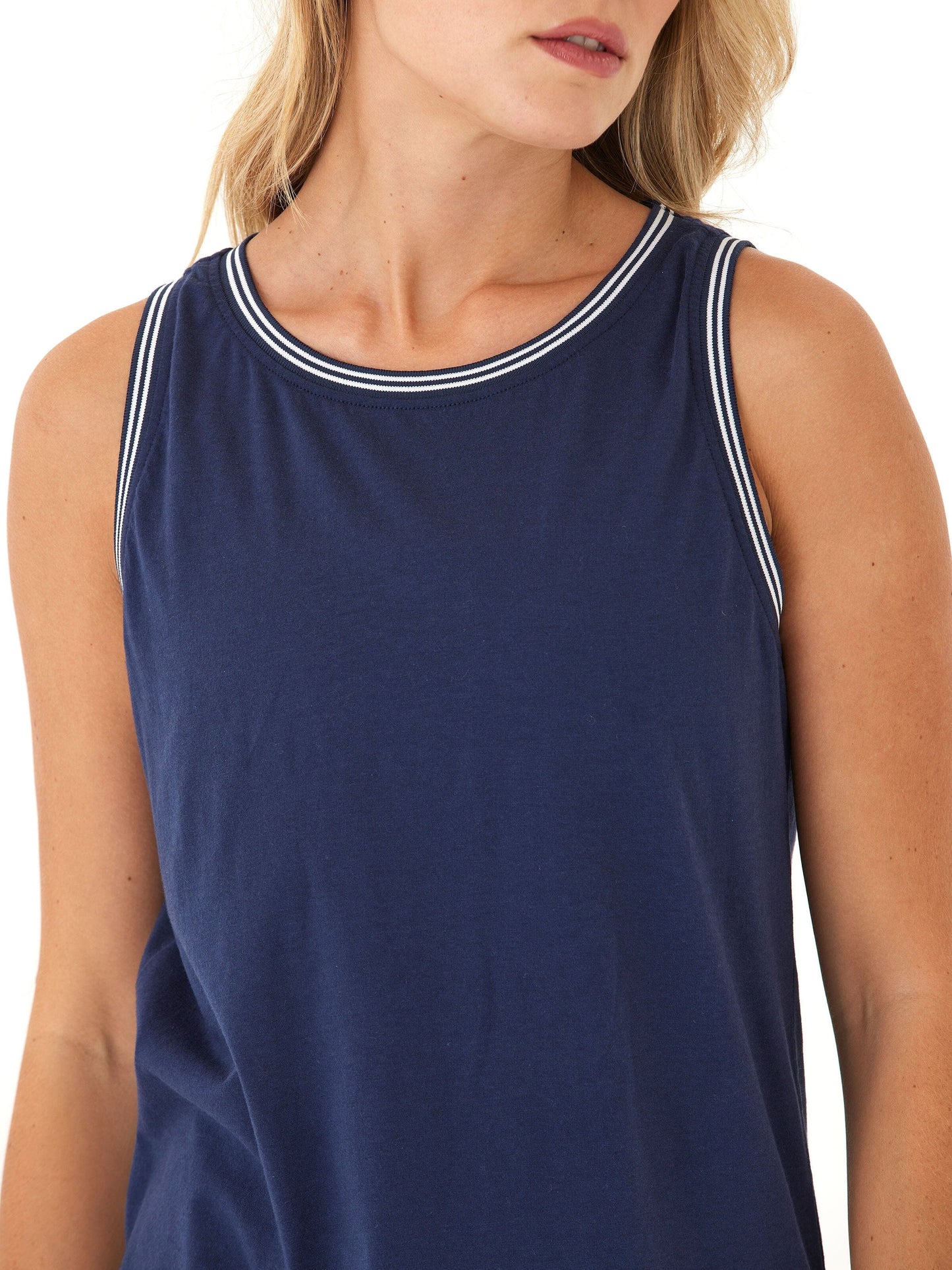 Karinne Comfort Jersey Trim Detail Tank