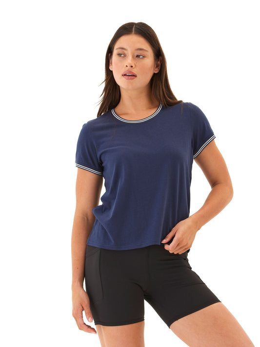 Jordana Comfort Jersey Trim Detail Tee