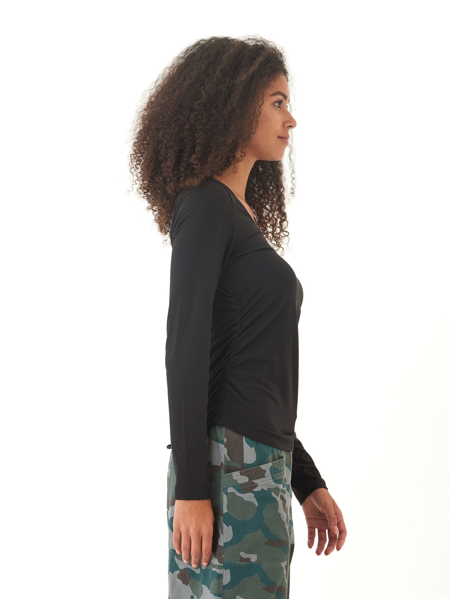 Lucia Luxe Jersey Ruched Long Sleeve