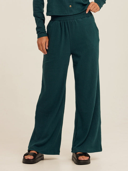 Ivanna Smocked Jersey Wide Leg Pant