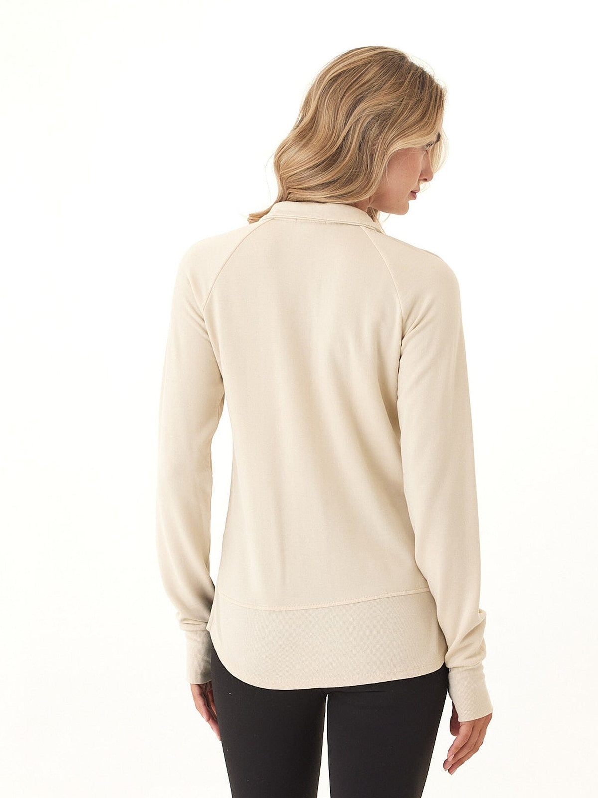 Kenzie Feather Fleece Quarter Zip Raglan Pullover