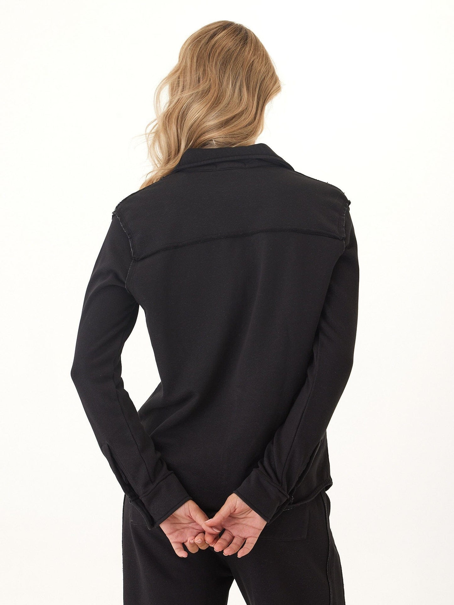 Kalynn Cotton Blend Terry Button-Down