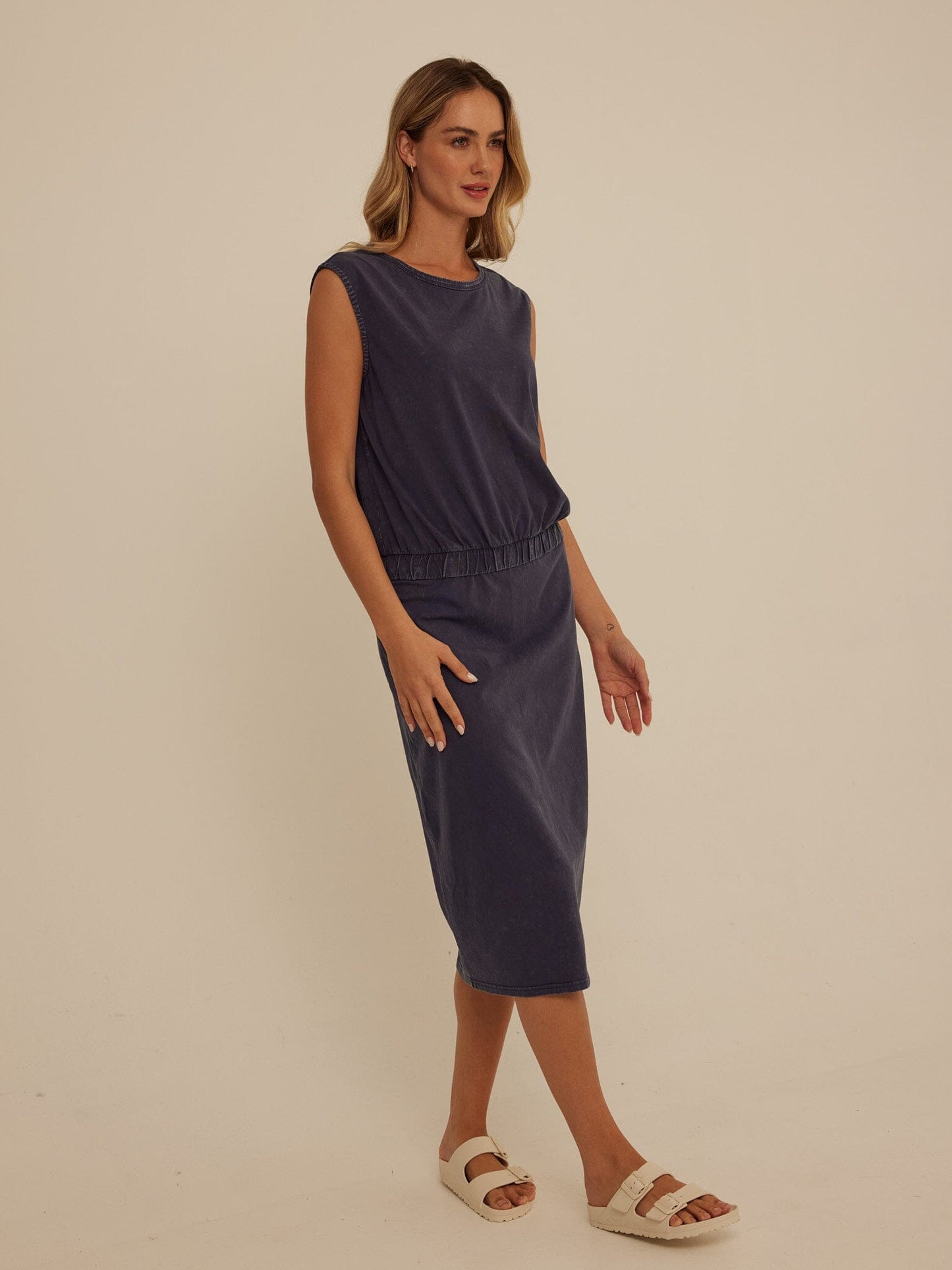 Adella Mineral Wash Eco Jersey Midi Skirt