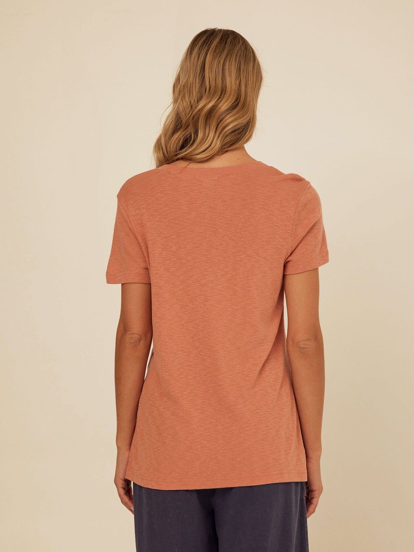 Norma Textured Slub Jersey Knotted Tee