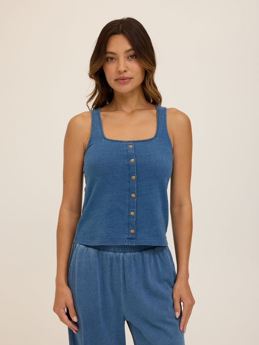 Jamila Indigo Jersey Tank