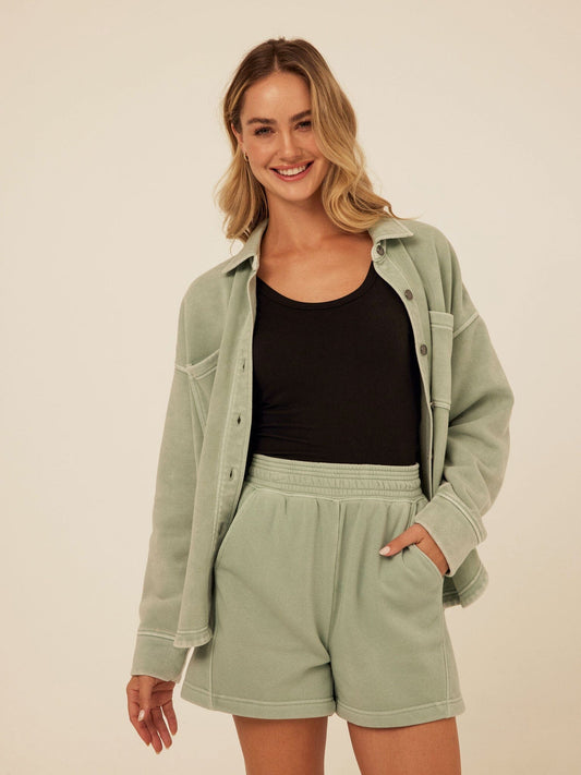 Chantel 4" Mineral Wash Fleece Short