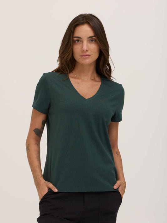 Aria Essential Jersey V-Neck Tee