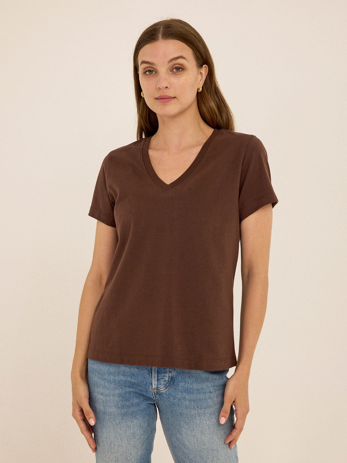 Aria Essential Jersey V-Neck Tee