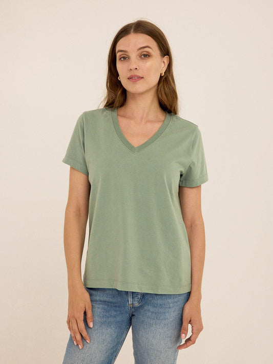 Aria Essential Jersey V-Neck Tee