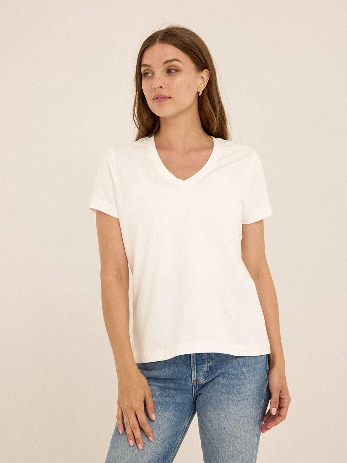 Aria Essential Jersey V-Neck Tee