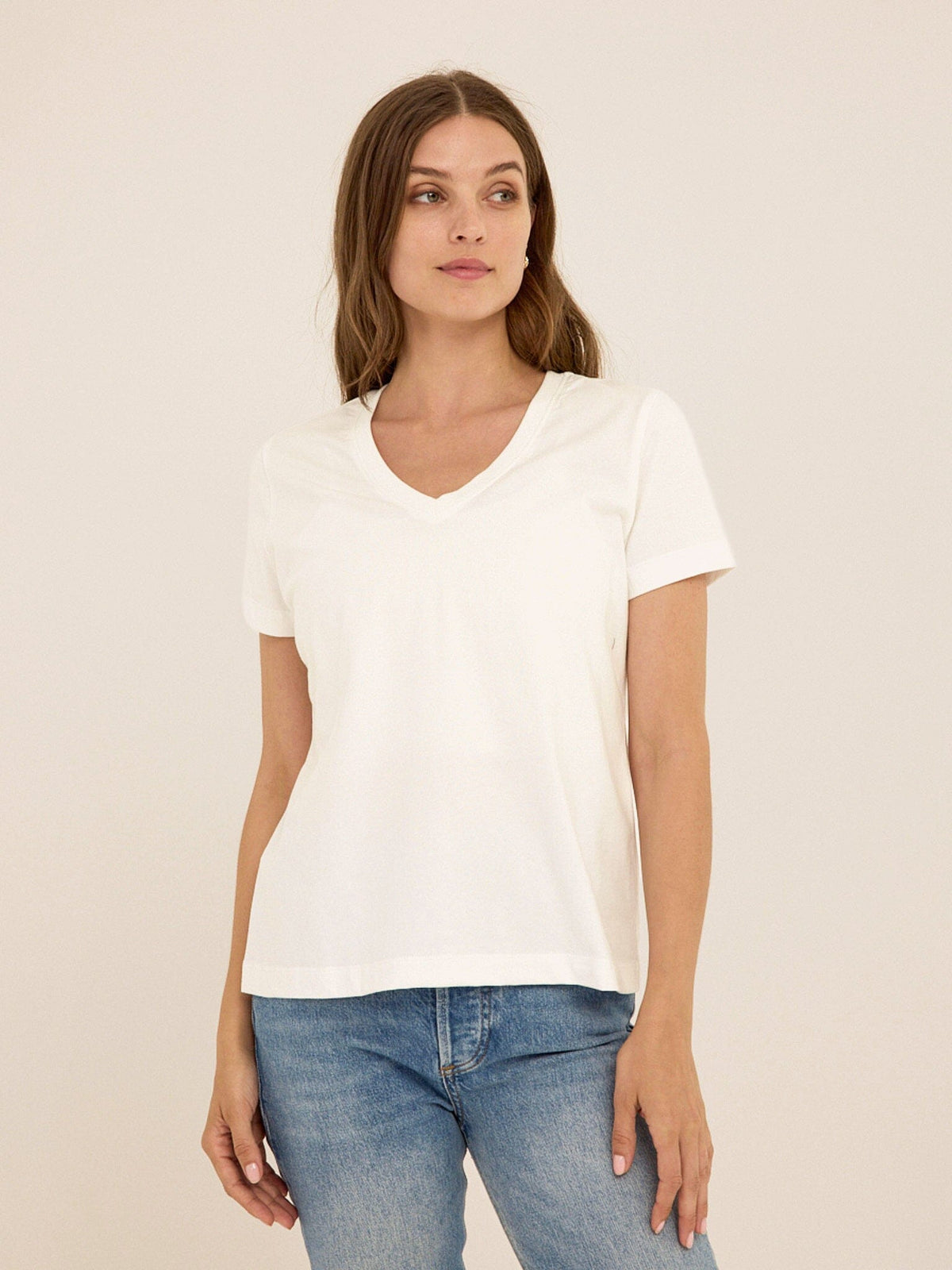 Aria Essential Jersey V-Neck Tee