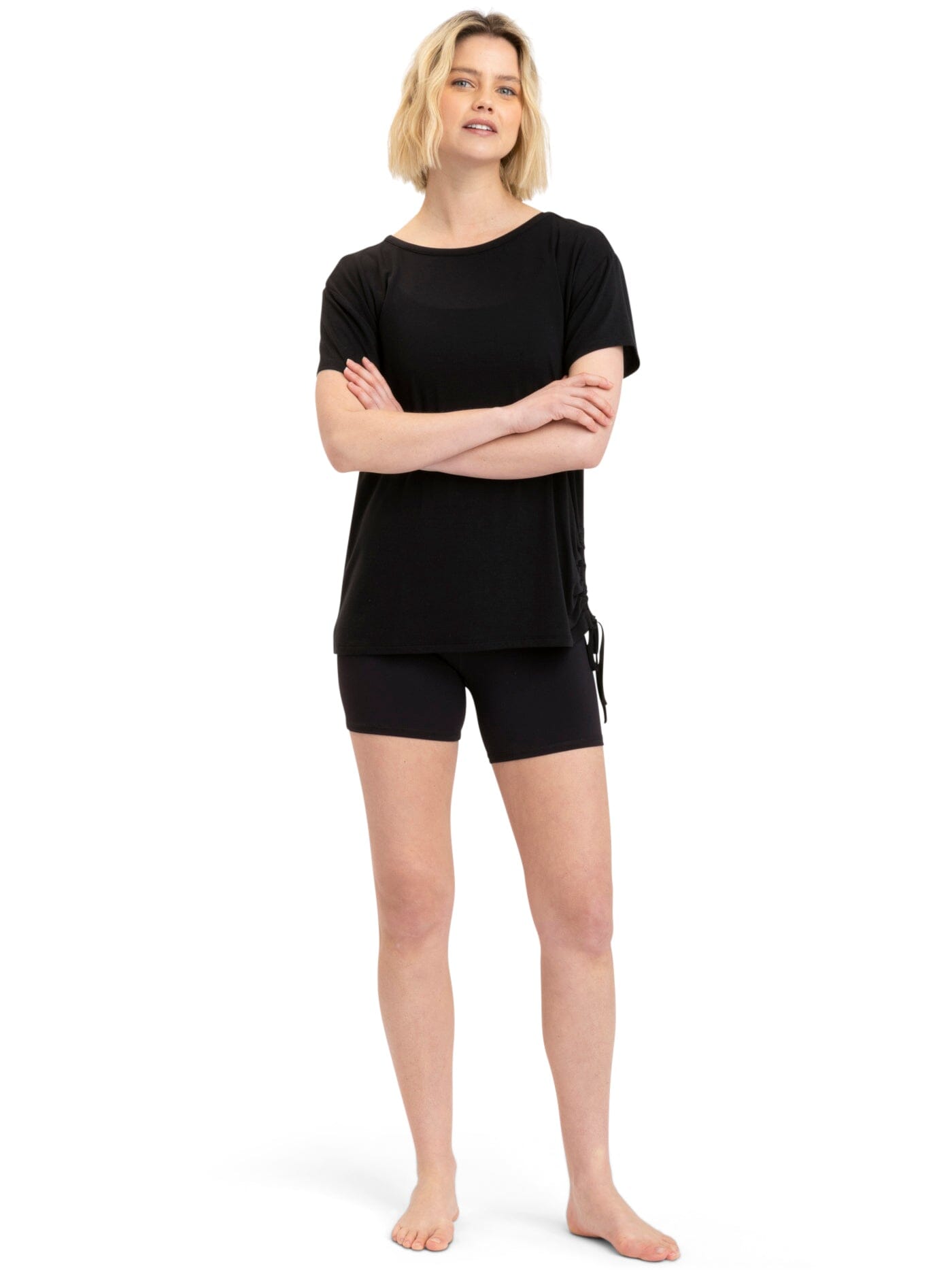 Nia Side Ruched Jersey Tee