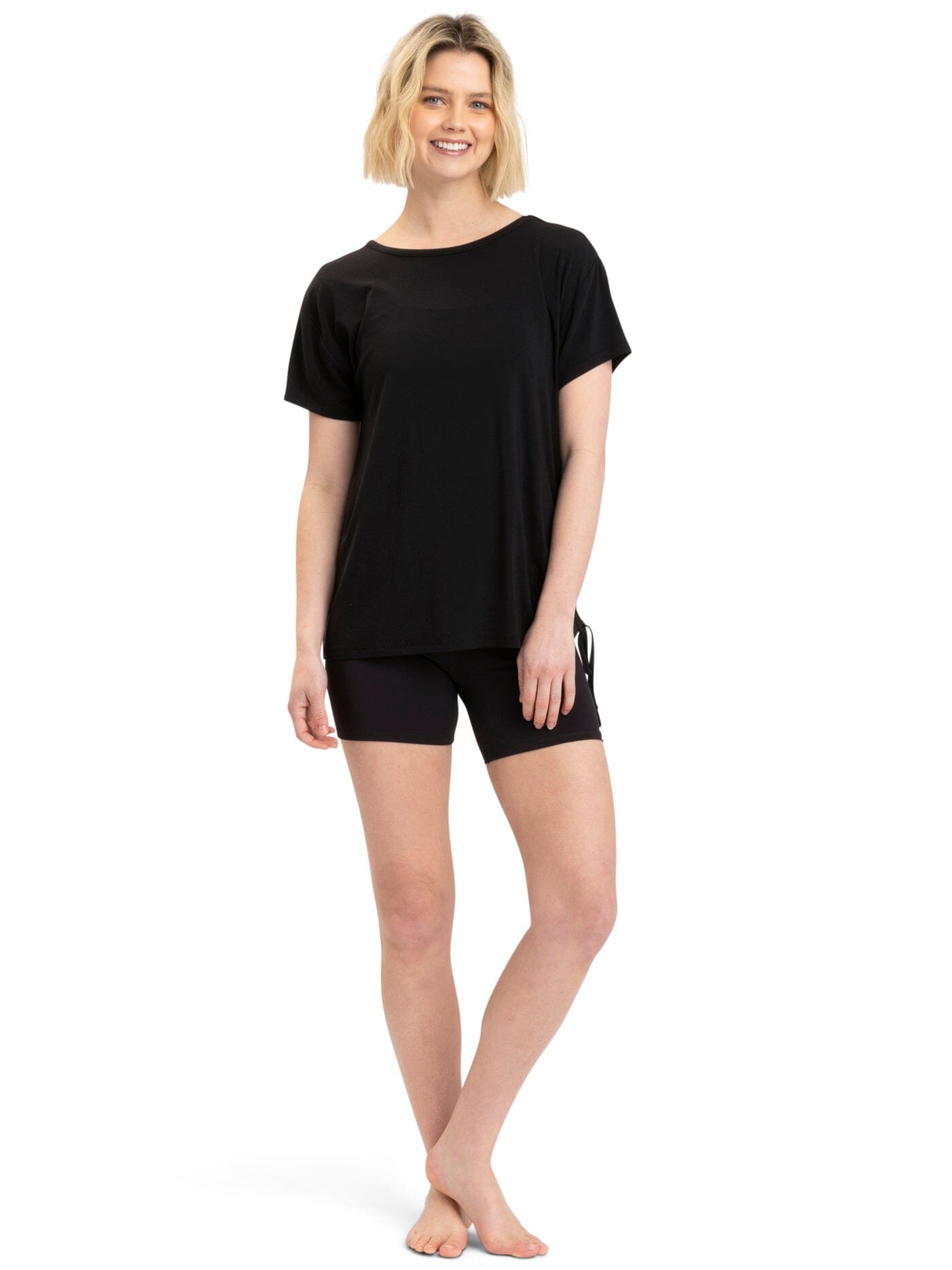Nia Side Ruched Jersey Tee