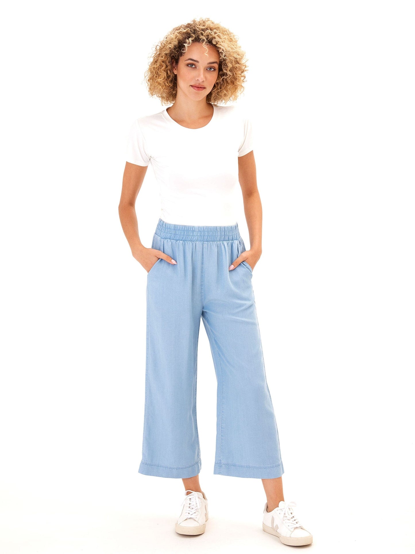 Harlowe Chambray Crop Pant 24"