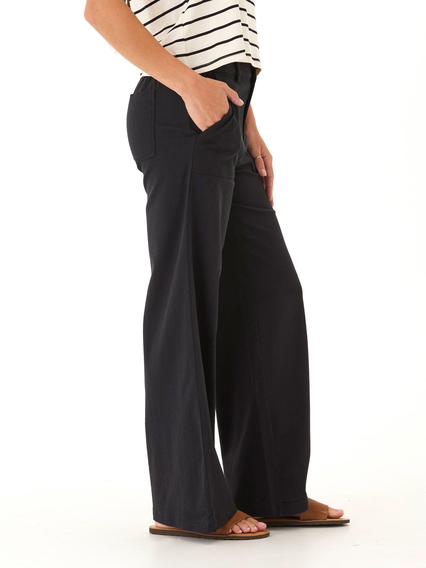 Pamela Stretch Twill Wide Leg Pant