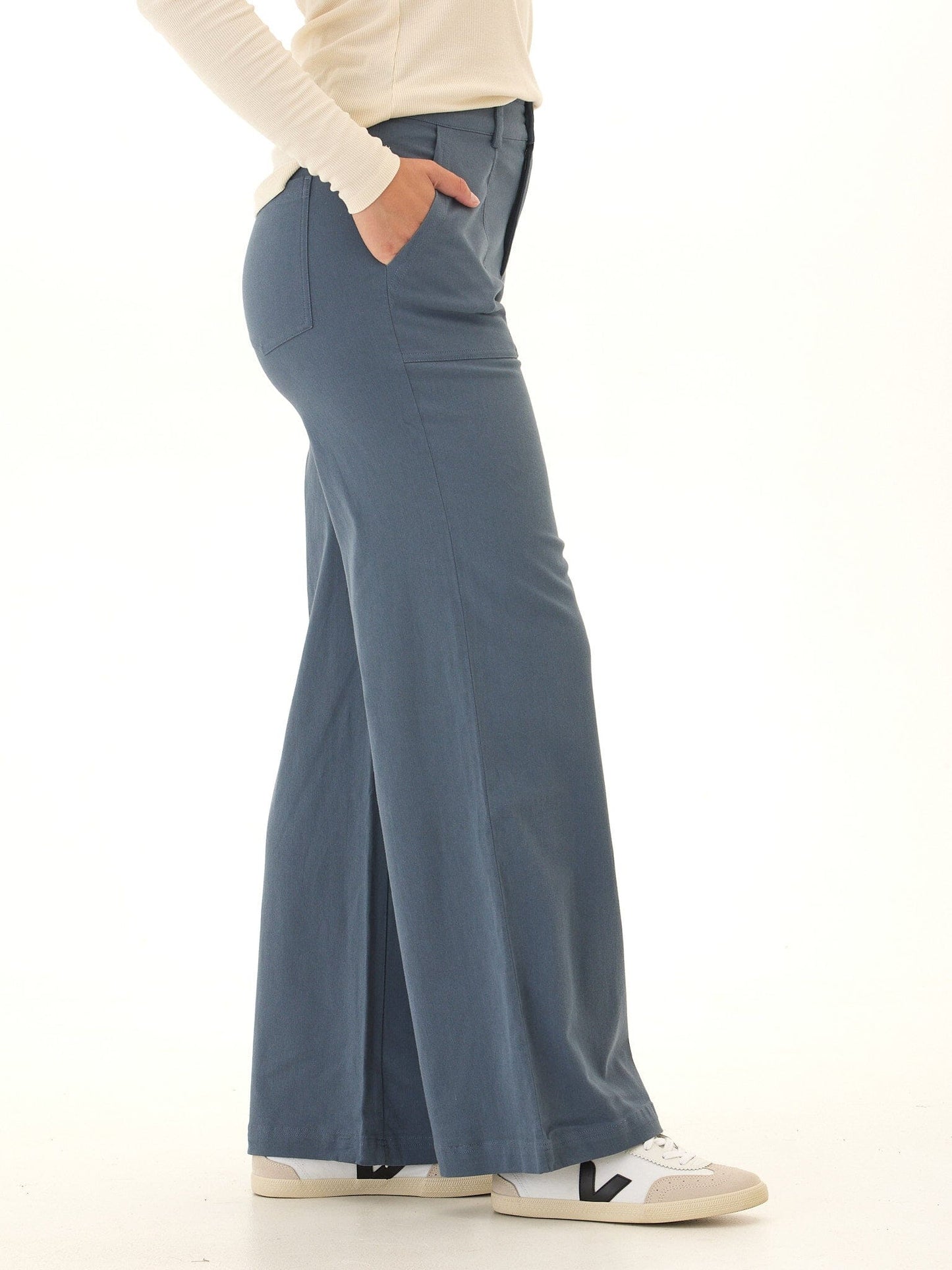 Pamela Stretch Twill Wide Leg Pant