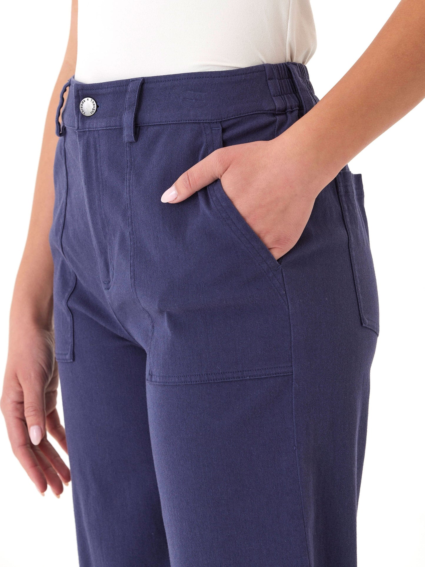 Pamela Stretch Twill Wide Leg Crop Pant