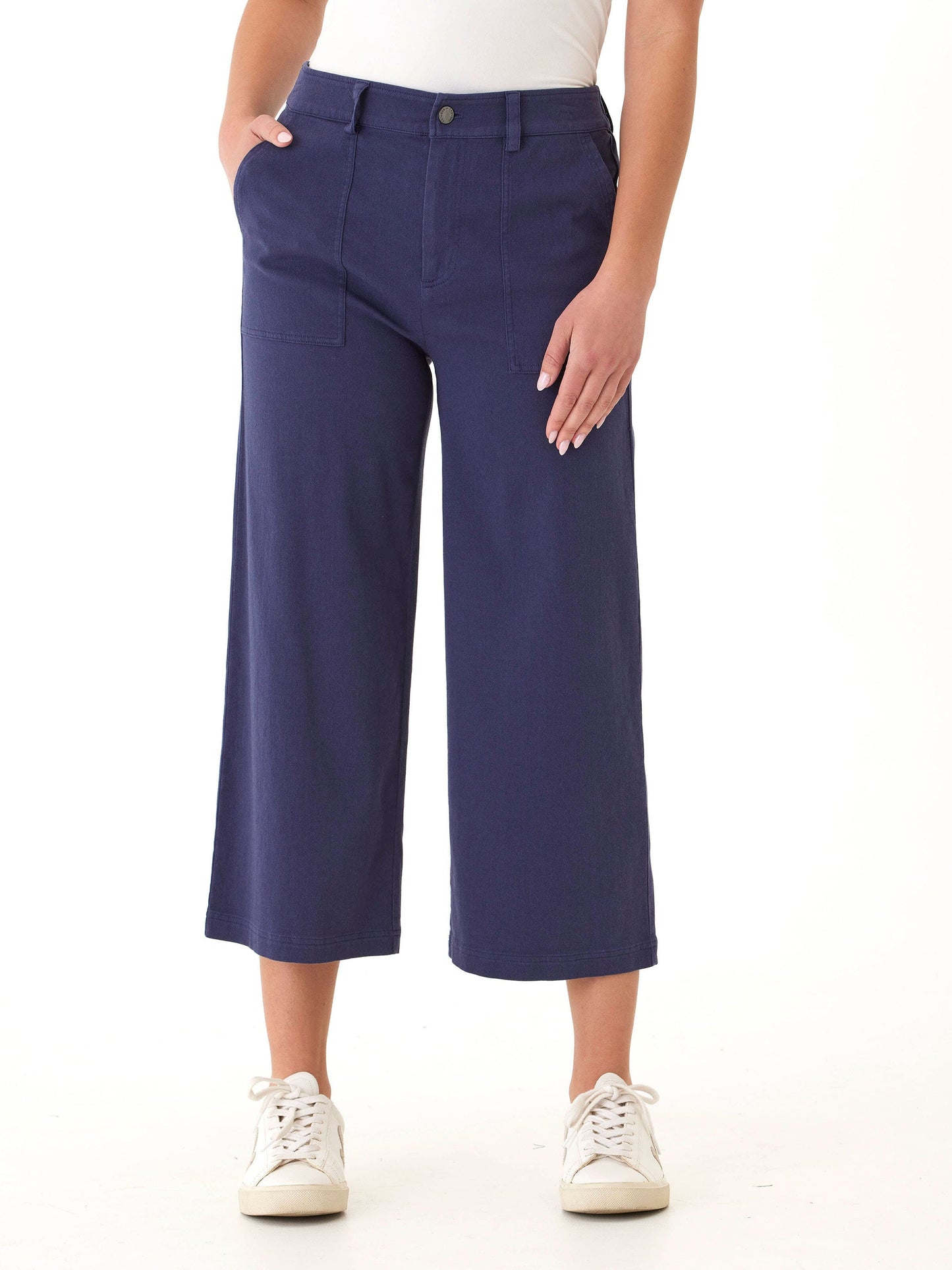 Pamela Stretch Twill Wide Leg Crop Pant