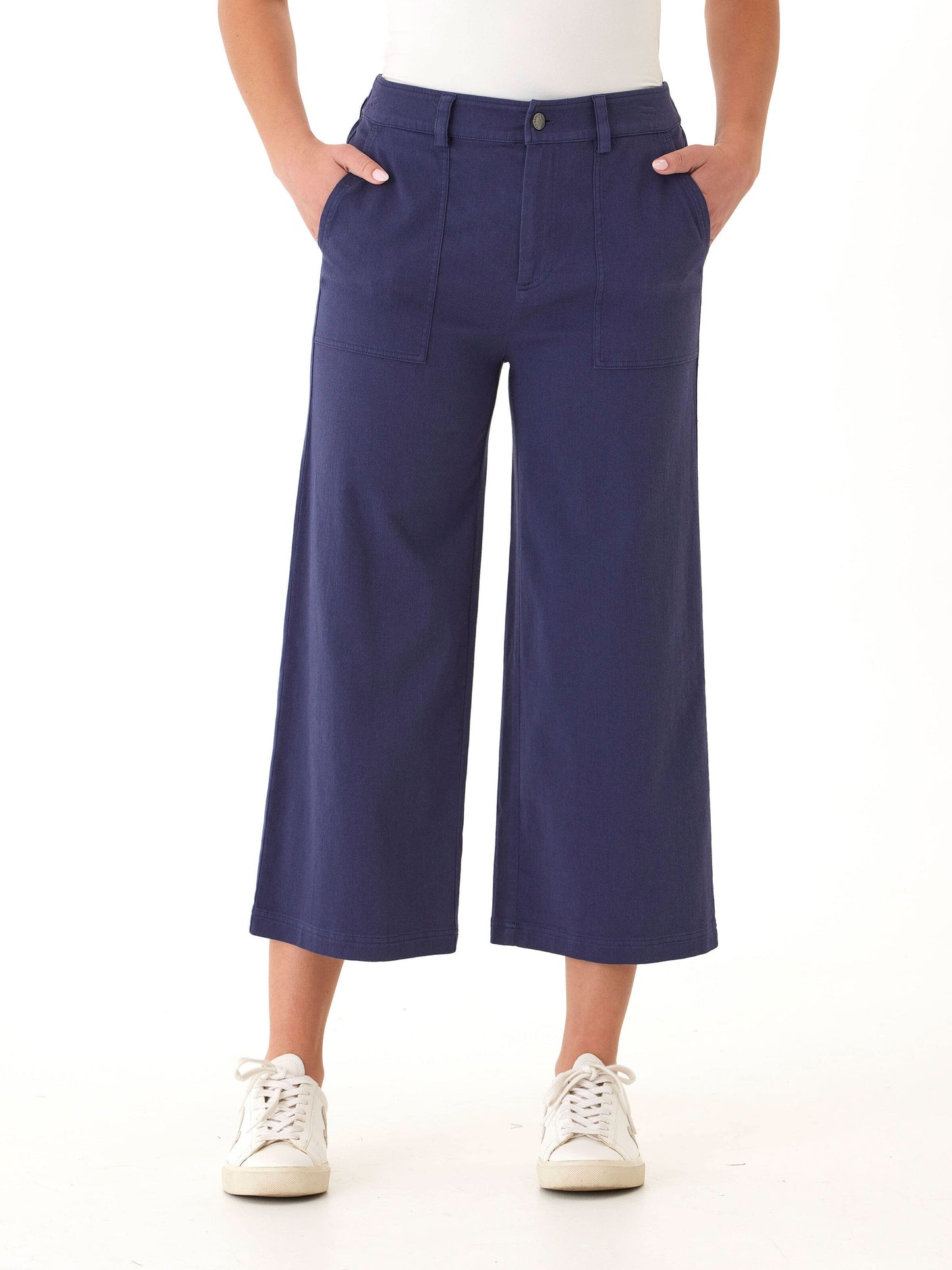 Pamela Stretch Twill Wide Leg Crop Pant