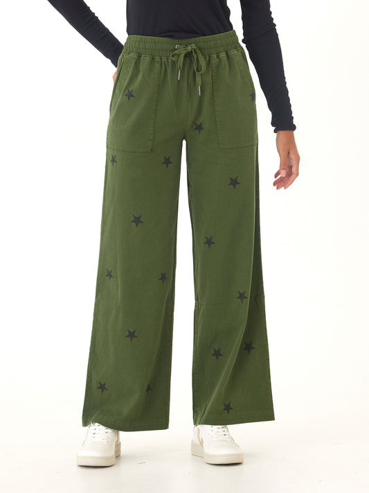 Cleo Stretch Twill Wide Leg Pant