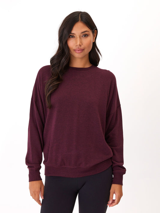 Cathy Boyfriend Feather Fleece Pullover