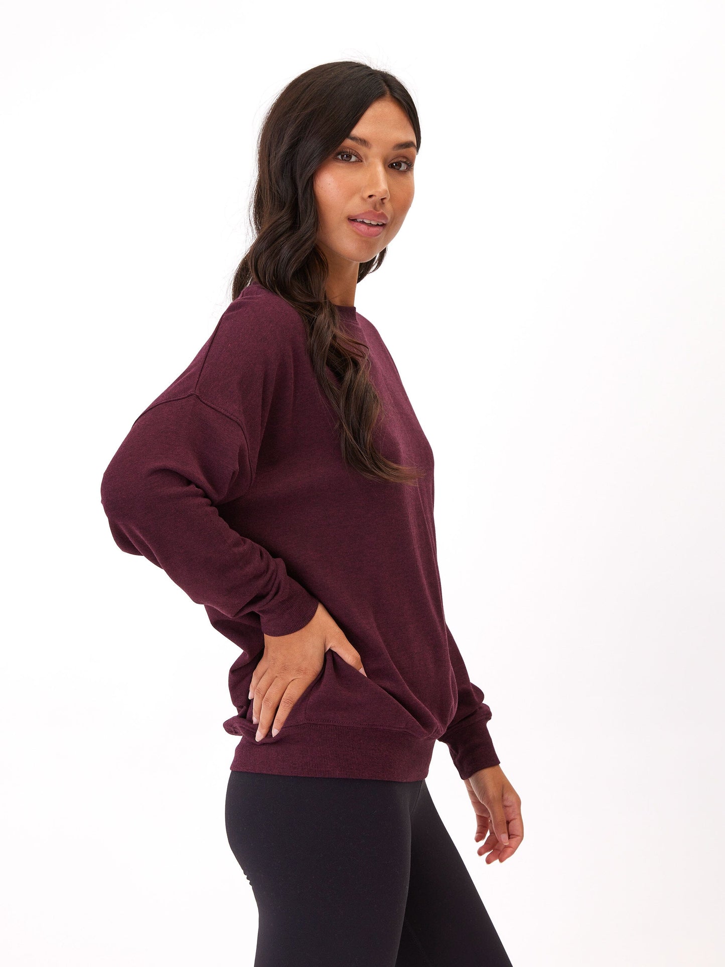 Cathy Boyfriend Feather Fleece Pullover