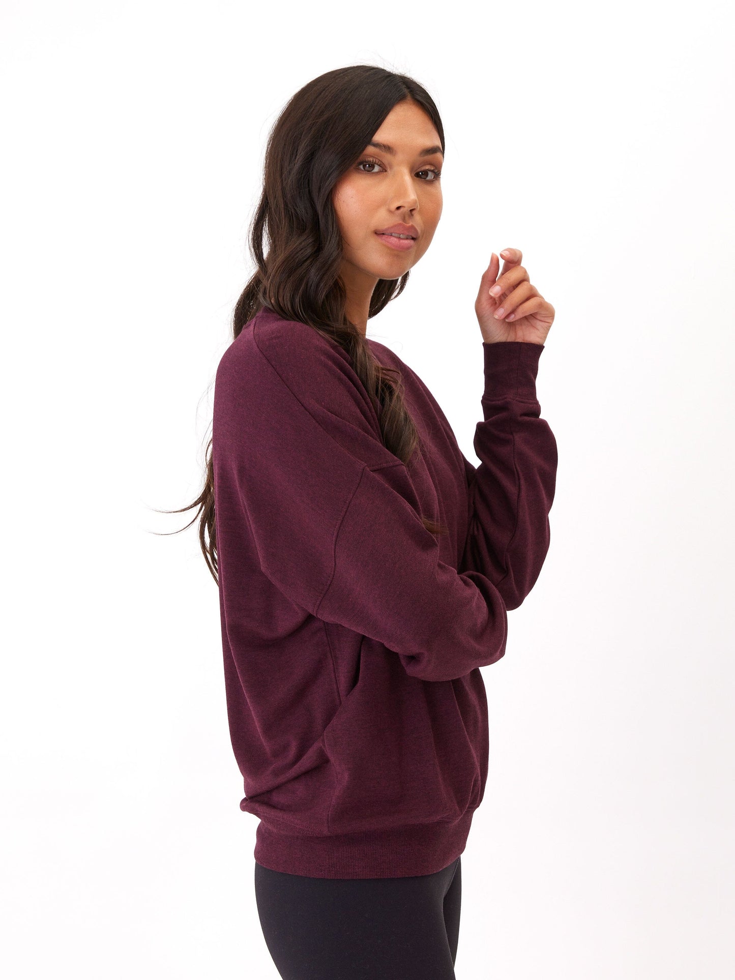 Cathy Boyfriend Feather Fleece Pullover