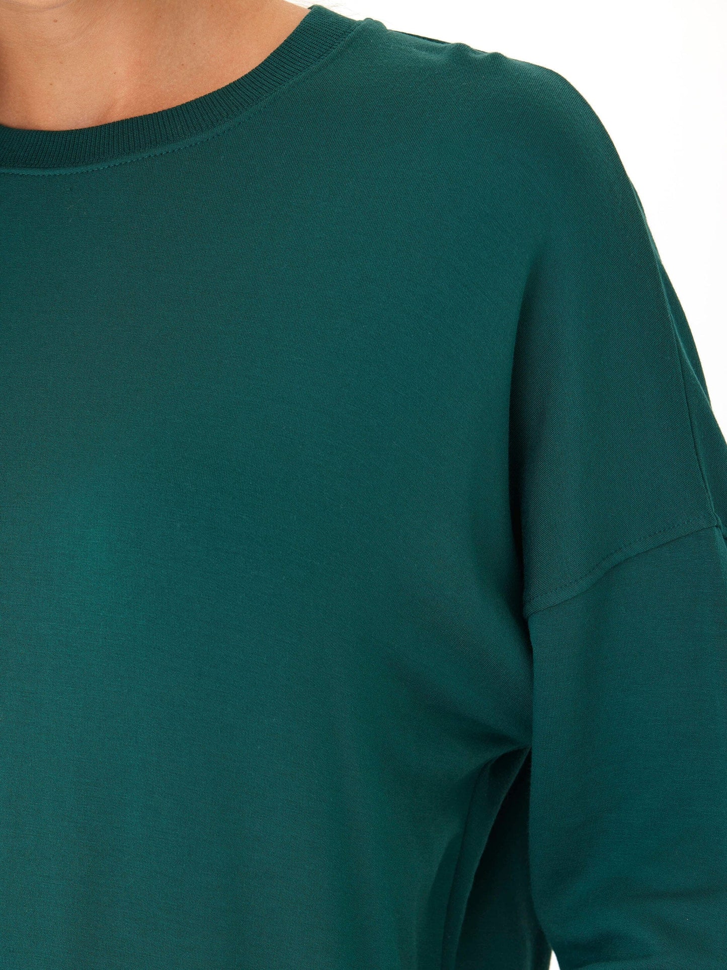 Cathy Boyfriend Feather Fleece Pullover