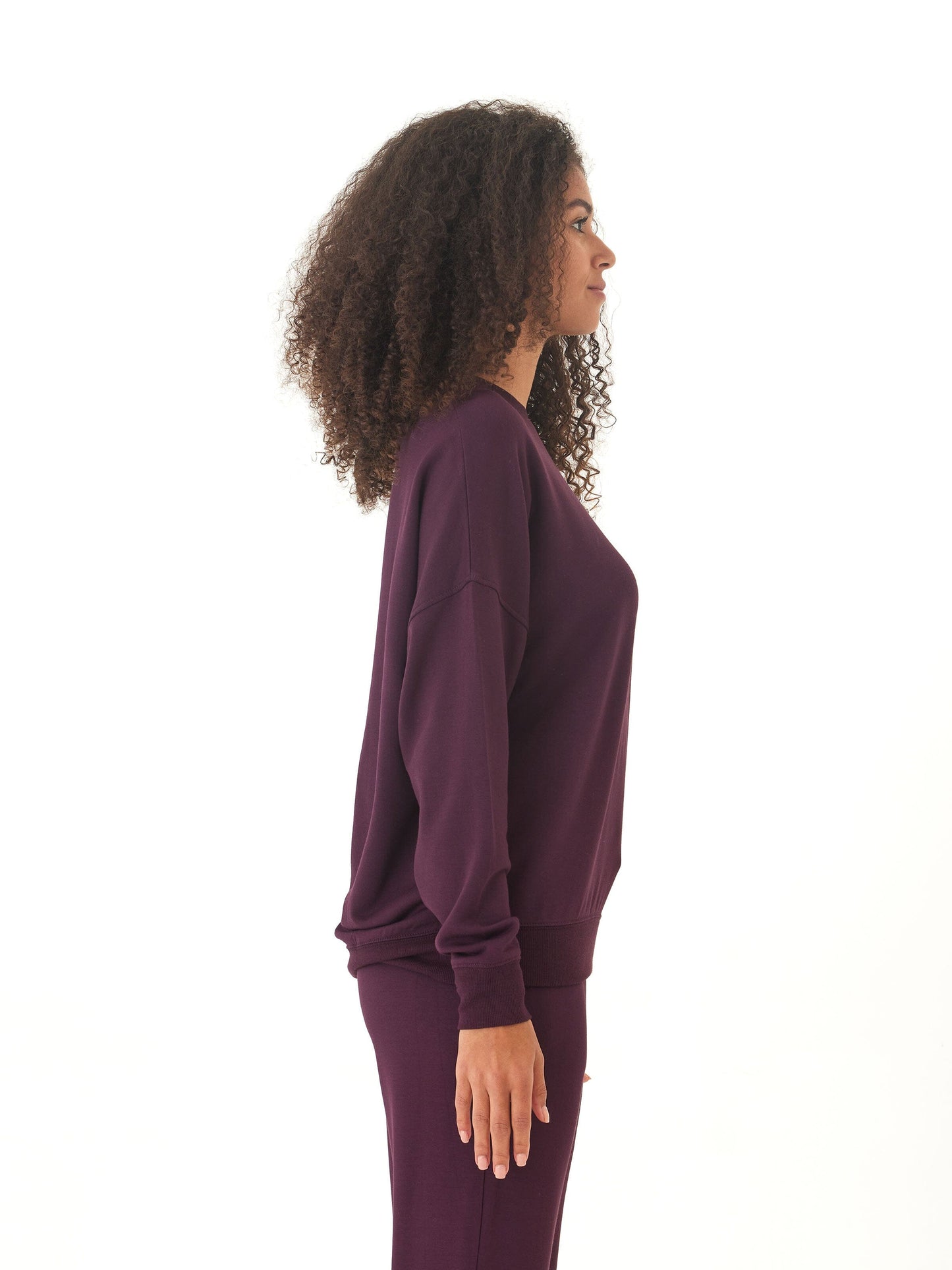 Cathy Boyfriend Feather Fleece Pullover