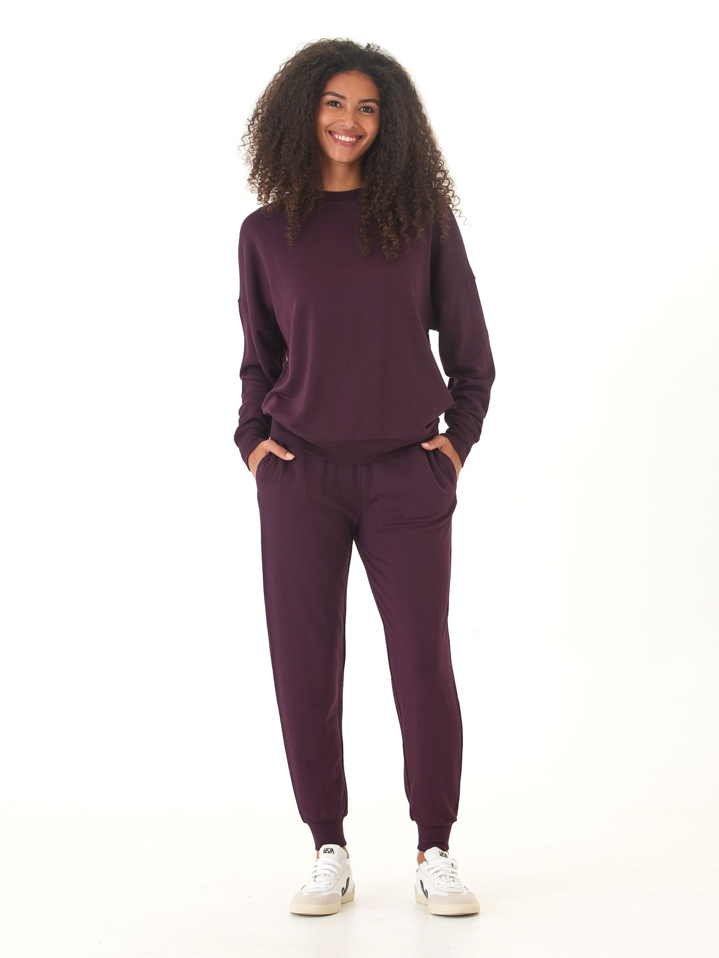 Cathy Boyfriend Feather Fleece Pullover