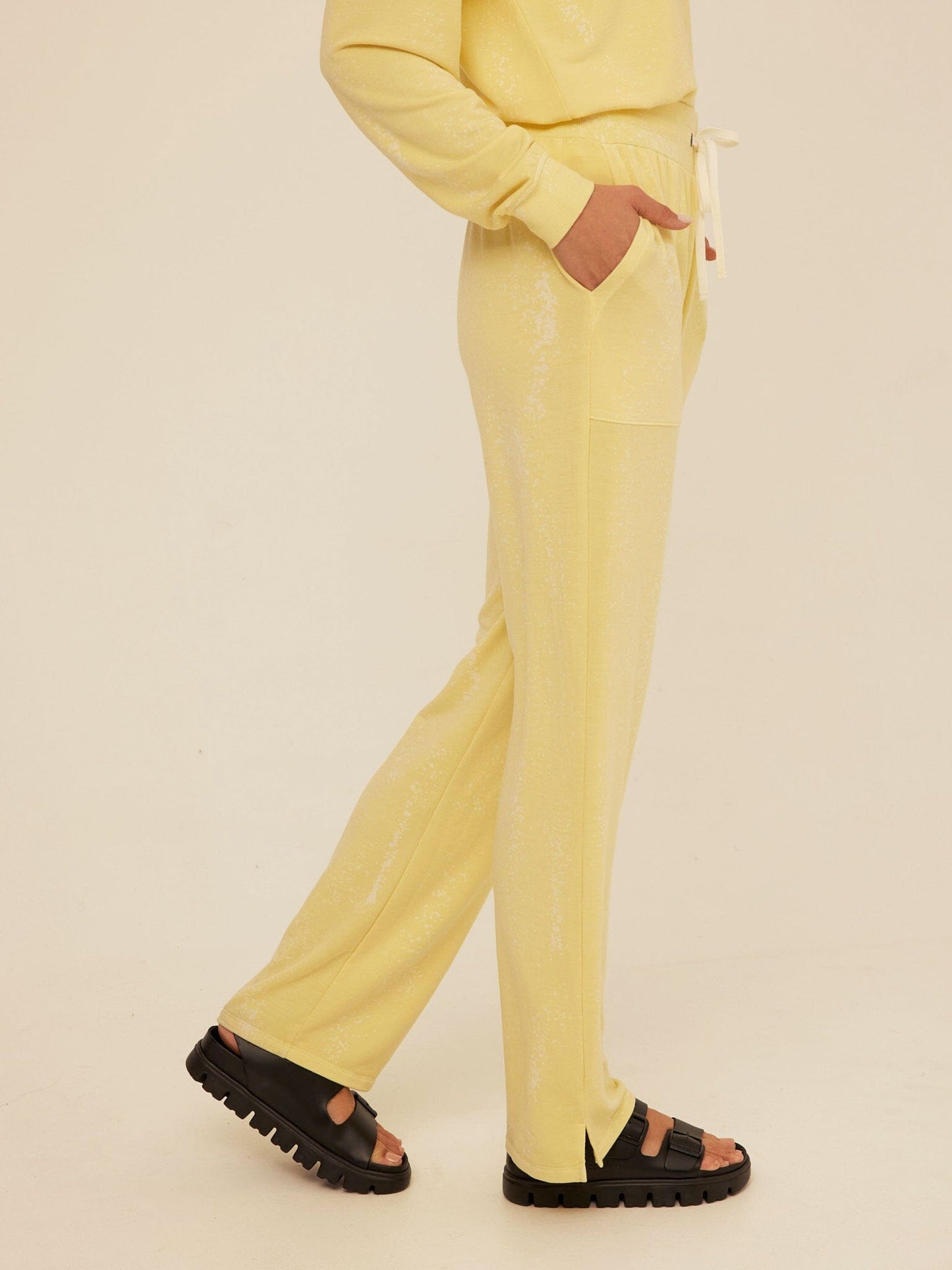 Theresa Spray Wash Modal Terry Straight Leg Pant