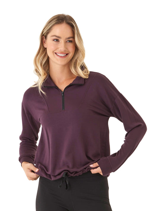 Nyla Feather Fleece Half Zip Pullover