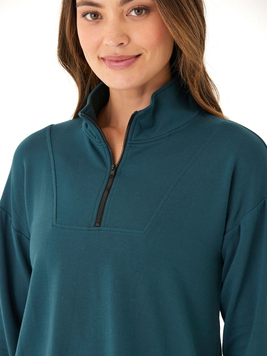 Nyla Feather Fleece Half Zip Pullover