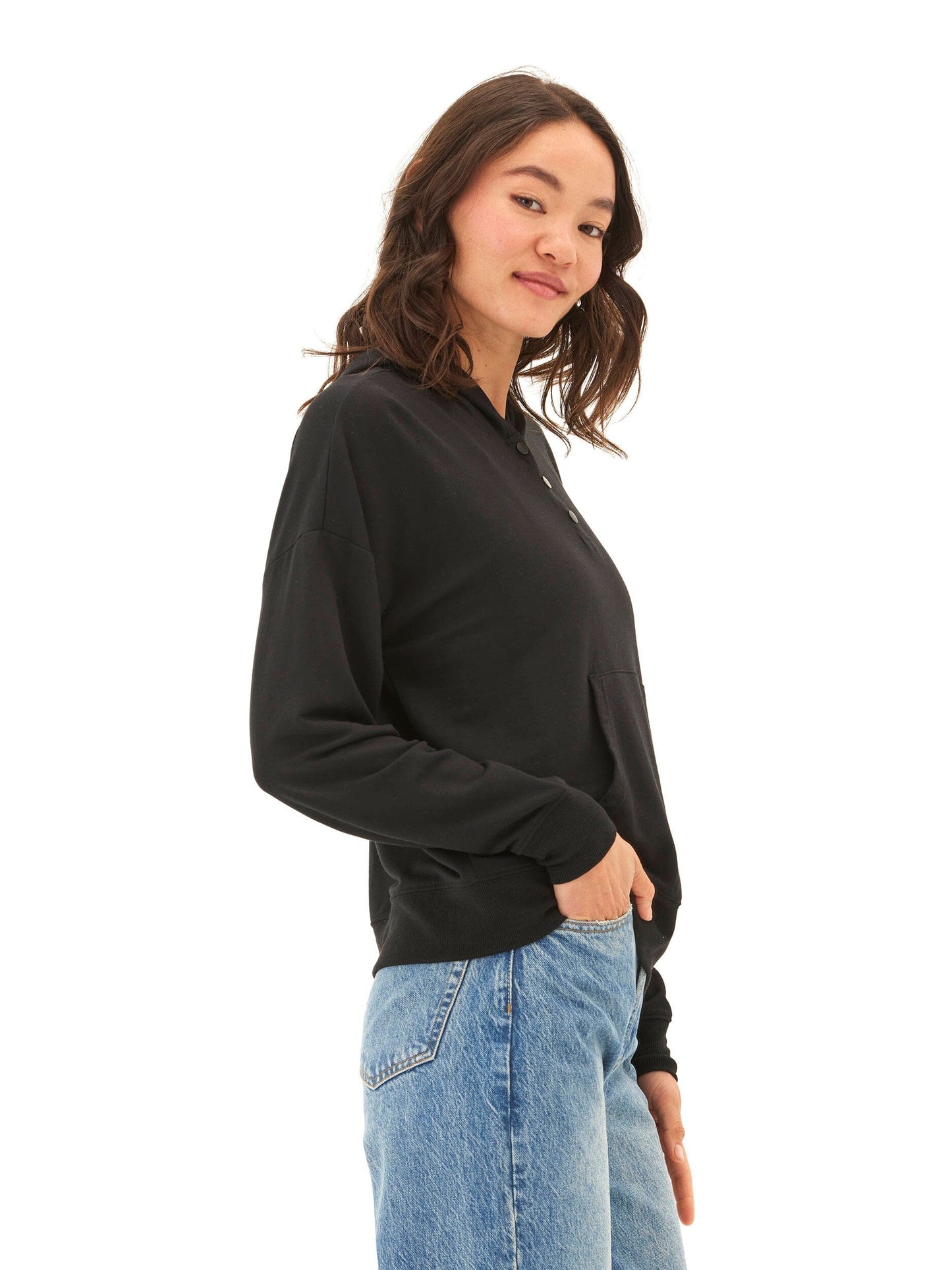 Diyanna Modal Terry Henley Hoodie