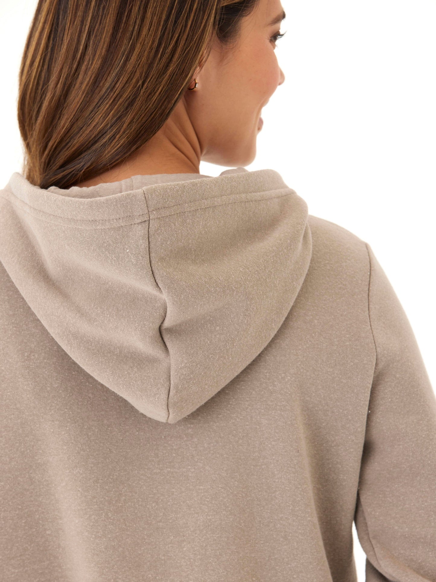 Tyra Triblend Fleece Quarter Zip Hoodie