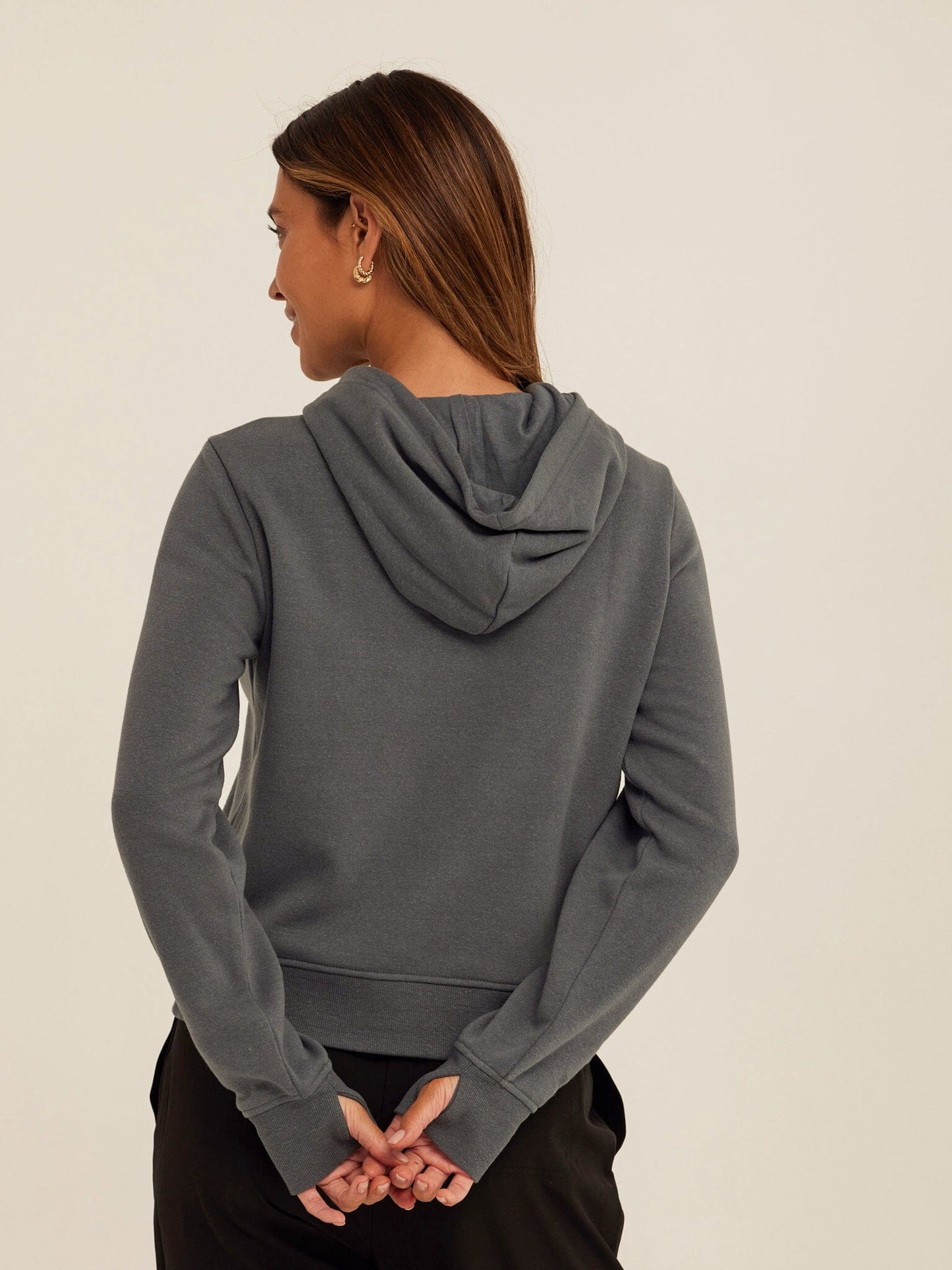 Tyra Triblend Fleece Quarter Zip Hoodie