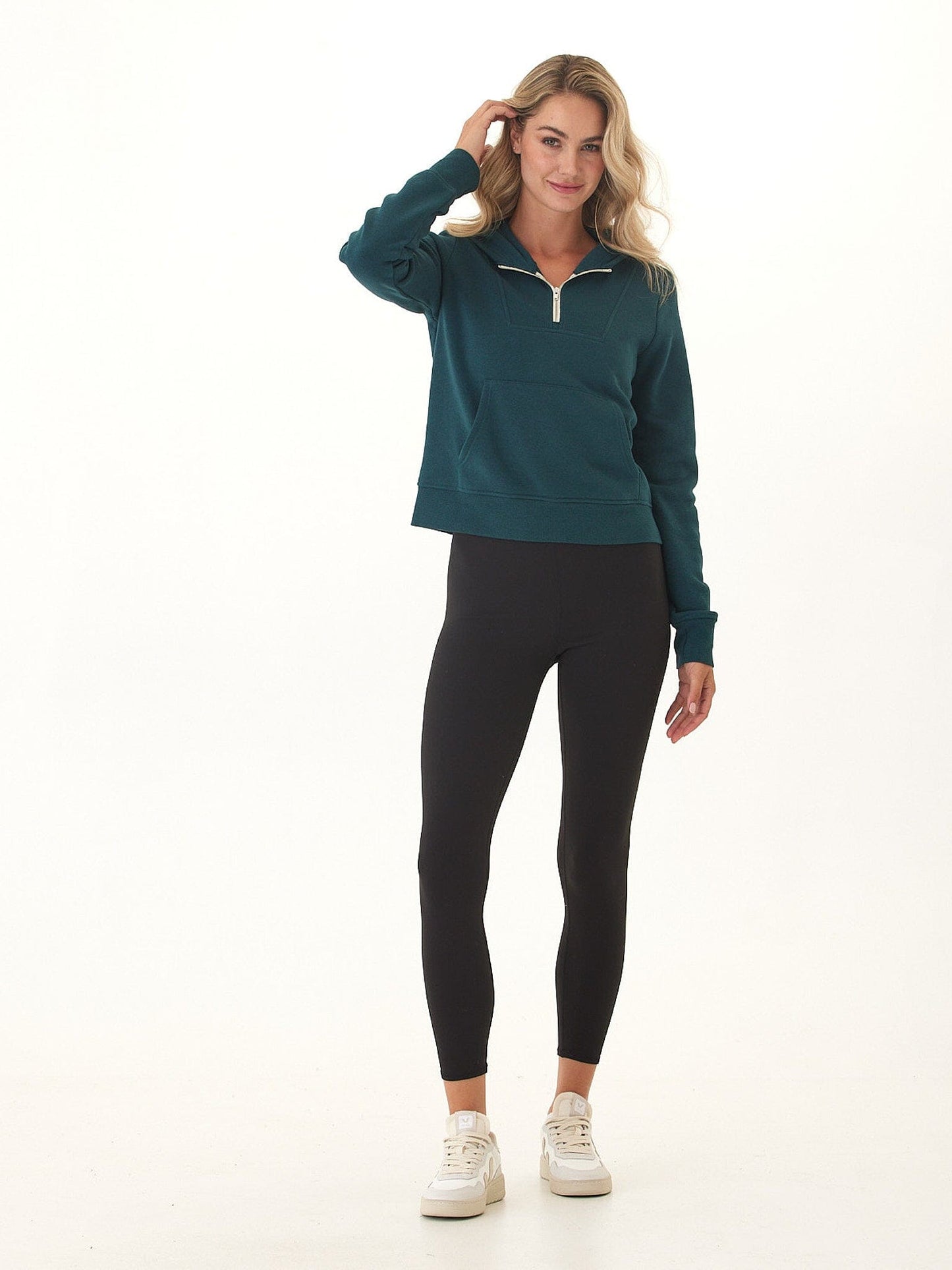 Tyra Triblend Fleece Quarter Zip Hoodie