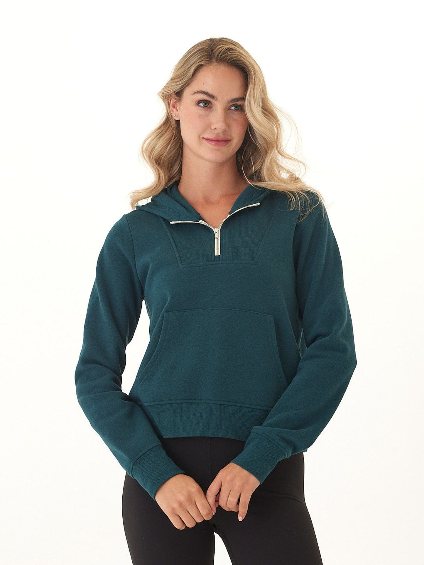 Tyra Triblend Fleece Quarter Zip Hoodie