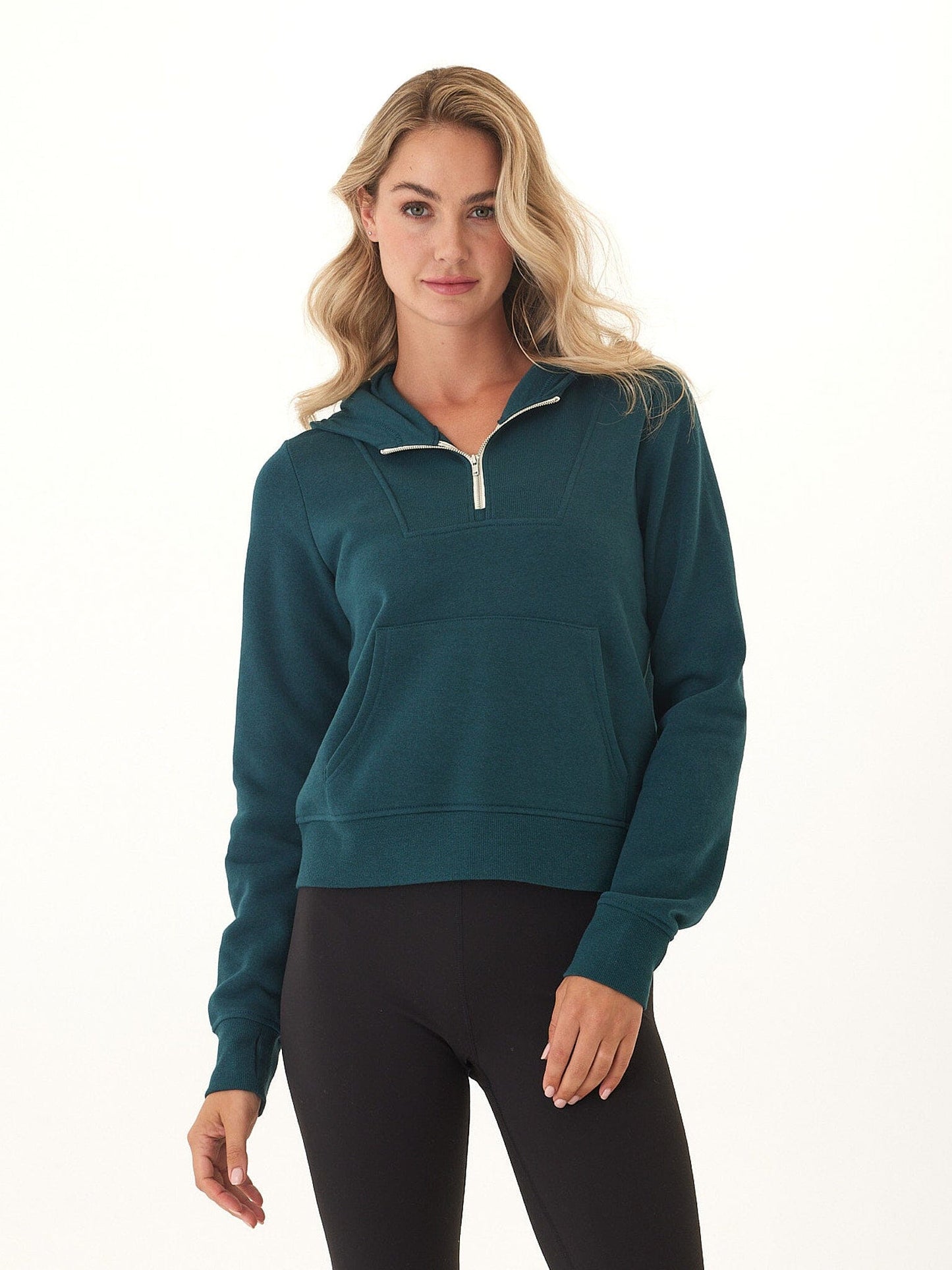 Tyra Triblend Fleece Quarter Zip Hoodie