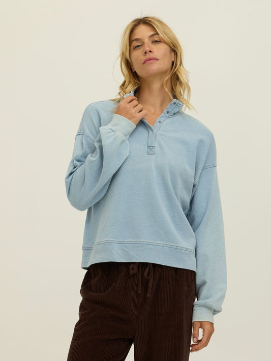 Grace Denim Terry Pullover