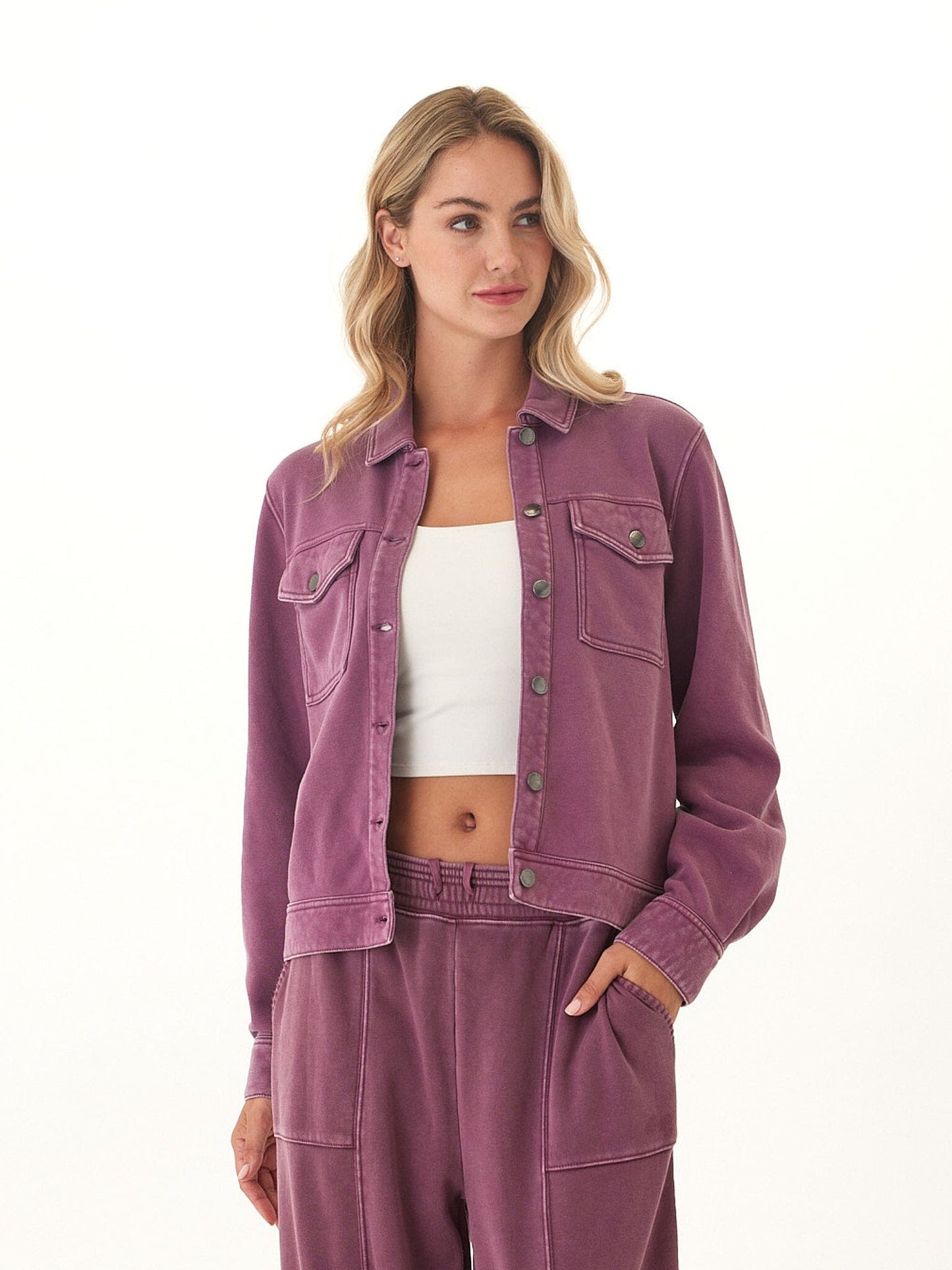 Abbey Mineral Wash CVC Fleece Jacket