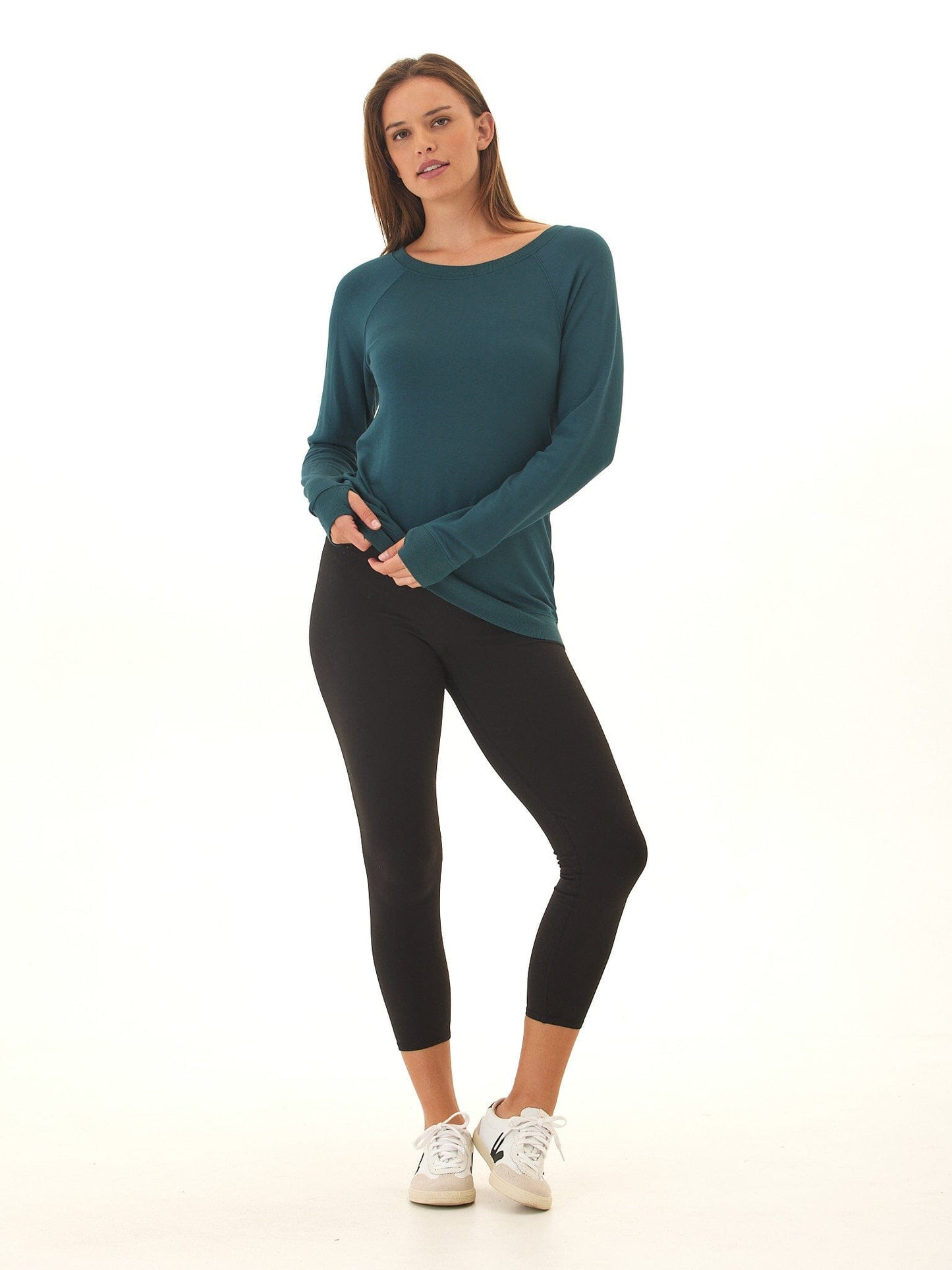 Priscilla Feather Fleece Raglan Sweatshirt