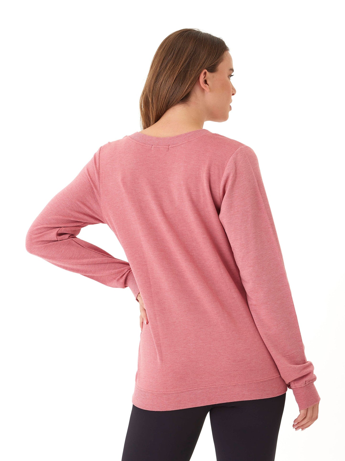 Edwina Feather Fleece V-Neck Sweatshirt