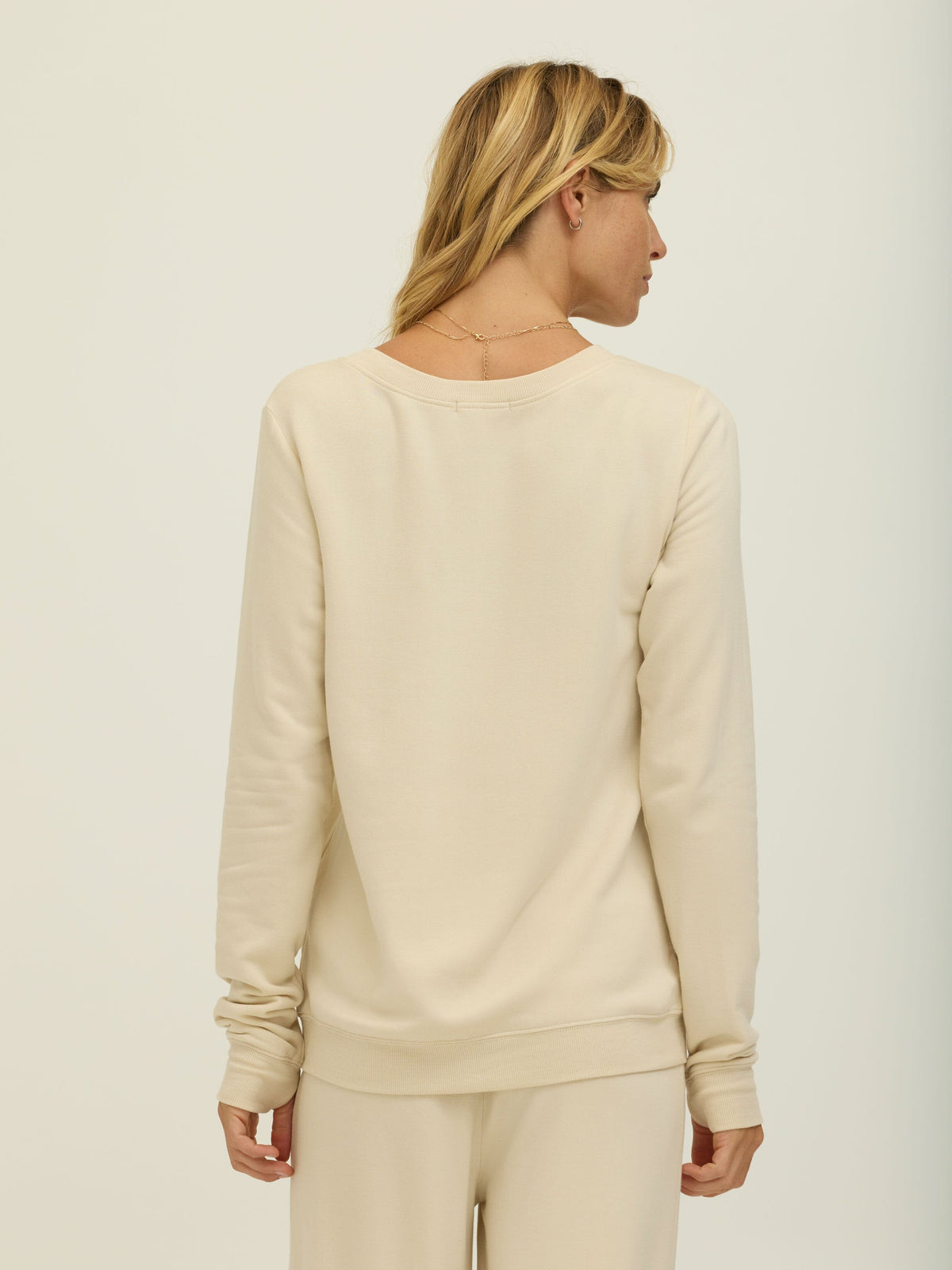 Edwina Feather Fleece V-Neck Pullover