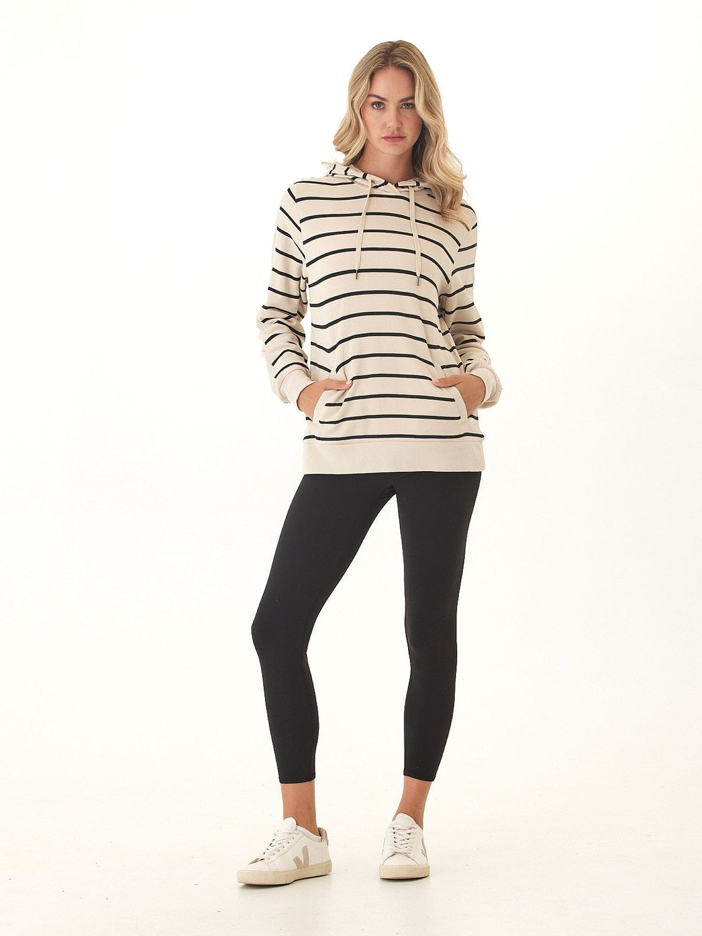 Romi Feather Fleece Rib Mix Hoodie
